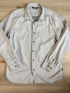 The North Face Speckled Light Gray Button-Down Shirt